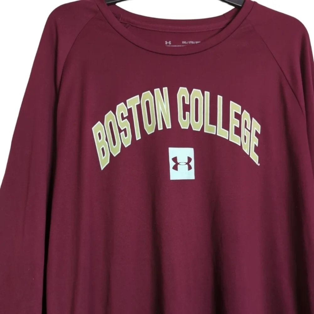 Adidas Boston College Maroon Long Sleeve Top Size 2XL - Picture 3 of 10